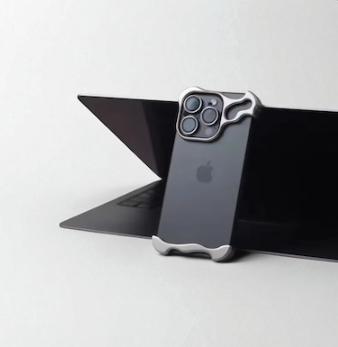 Irregular Aluminum Alloy Metal Bumper Case for iPhone 13-16 Pro Max - Shockproof with Lens Protector