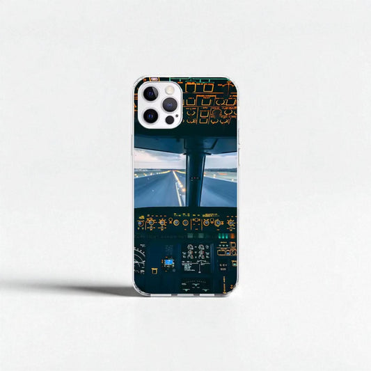 Cartoon Pilot Case – Soft silicone case with airplane motif for iPhone 7–16 Pro Max