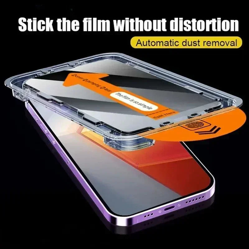 5 Stück staubfreie Installation Sichtschutz-Displayschutzfolie für iPhone – Anti-Spionage-Glas