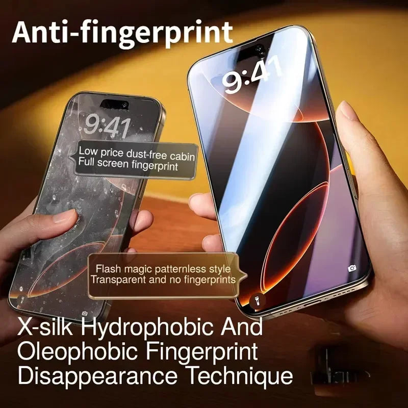 5 Stück staubfreie Installation Sichtschutz-Displayschutzfolie für iPhone – Anti-Spionage-Glas