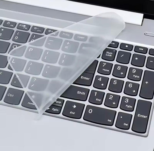 Universal Waterproof Silicone Keyboard Cover – Transparent, Dust & Splash Protection for 8-15 inch Laptops & MacBooks