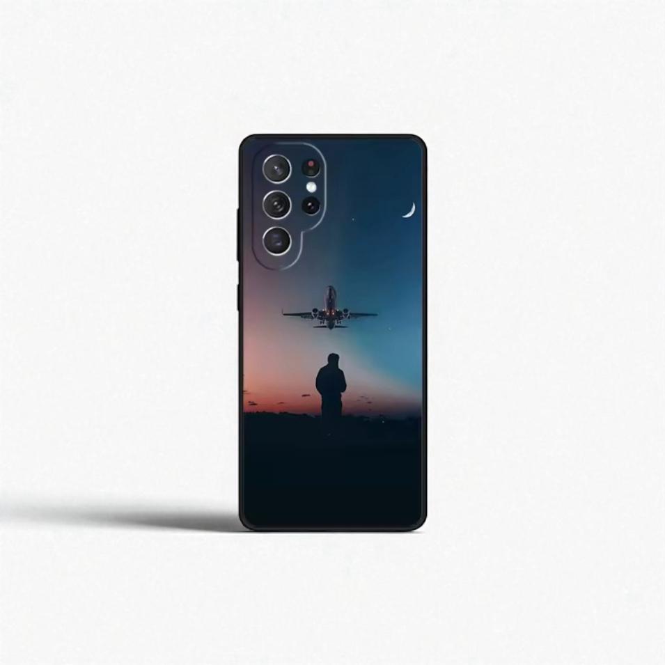 Airplane Travel Phone Case – TPU Silicone Protective Case for Samsung Galaxy S20–S24 Ultra