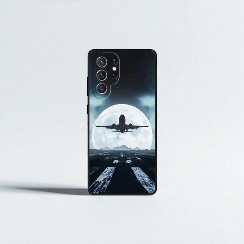 Airplane Travel Phone Case – TPU Silicone Protective Case for Samsung Galaxy S20–S24 Ultra