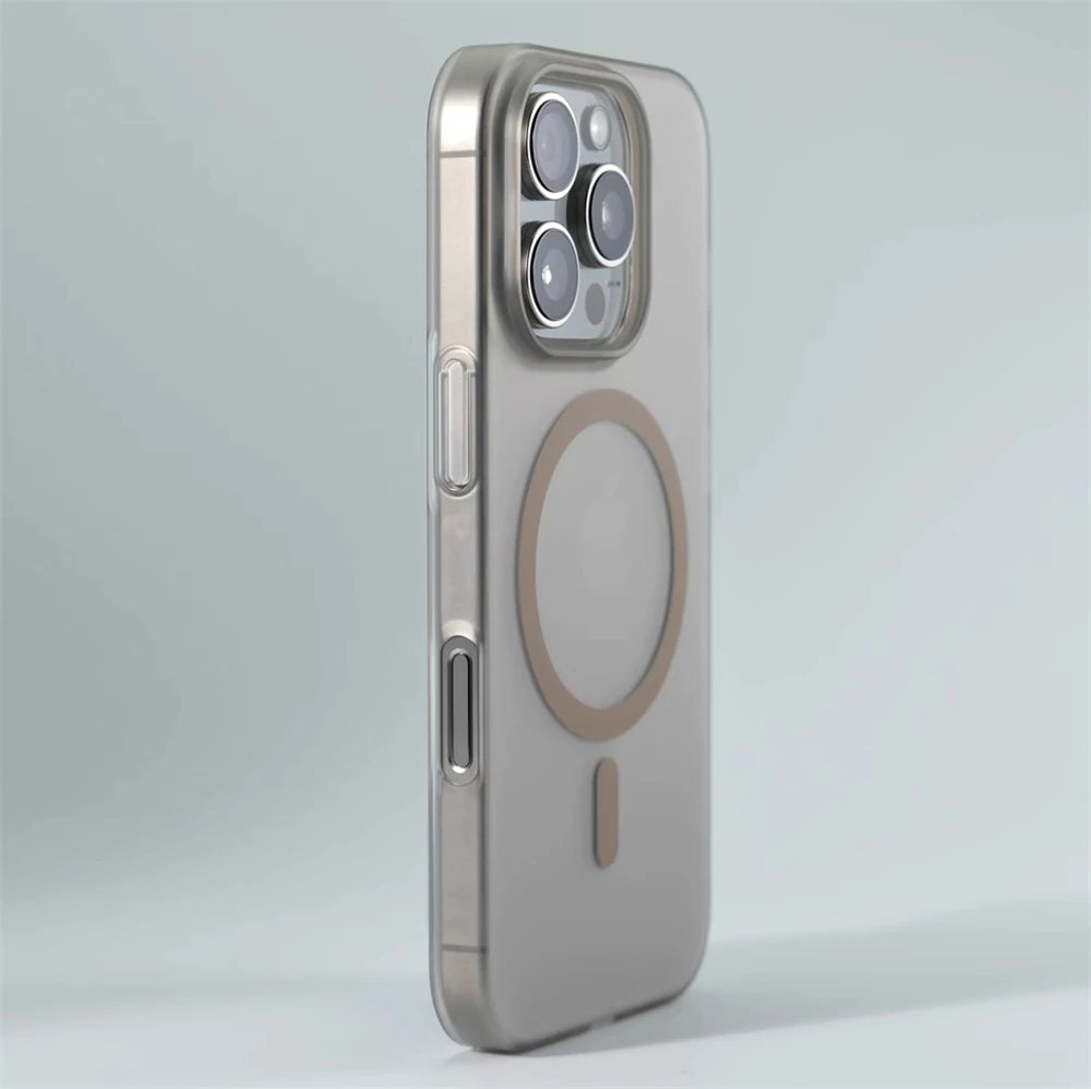 1,0 mm Ultradünne, Matte, Translucente PC-Hülle für iPhone mit Magsafe