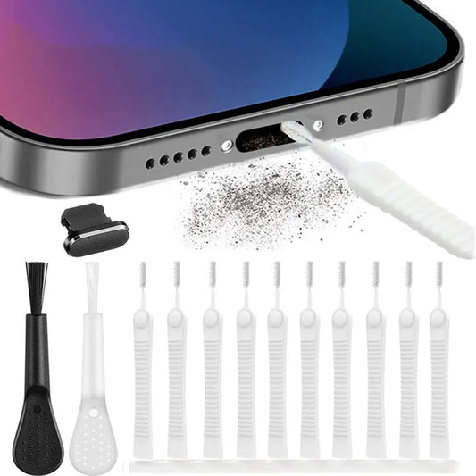 13PCS Handy Lautsprecher Staub Entfernung Reiniger Tool Kit für iPhone 14, 13 Pro Max – Kopfhörer & Lade Port Staubdicht Reinigungsbürste