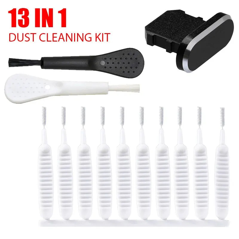 13PCS Handy Lautsprecher Staub Entfernung Reiniger Tool Kit für iPhone 14, 13 Pro Max – Kopfhörer & Lade Port Staubdicht Reinigungsbürste