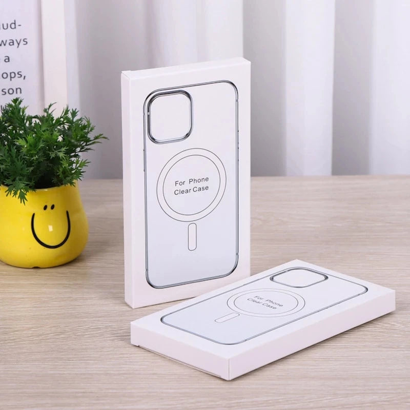Hard Crystal Magnetische Original-Hülle für iPhone 7–16 Pro Max – Transparent, Magsafe-kompatibel