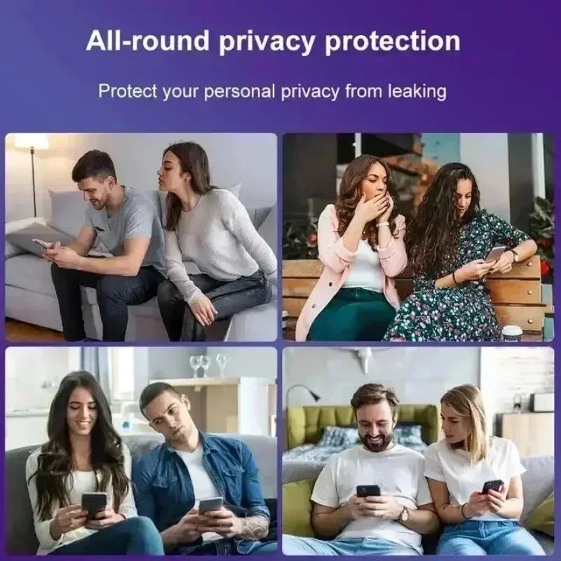 5 Stück staubfreie Installation Sichtschutz-Displayschutzfolie für iPhone – Anti-Spionage-Glas