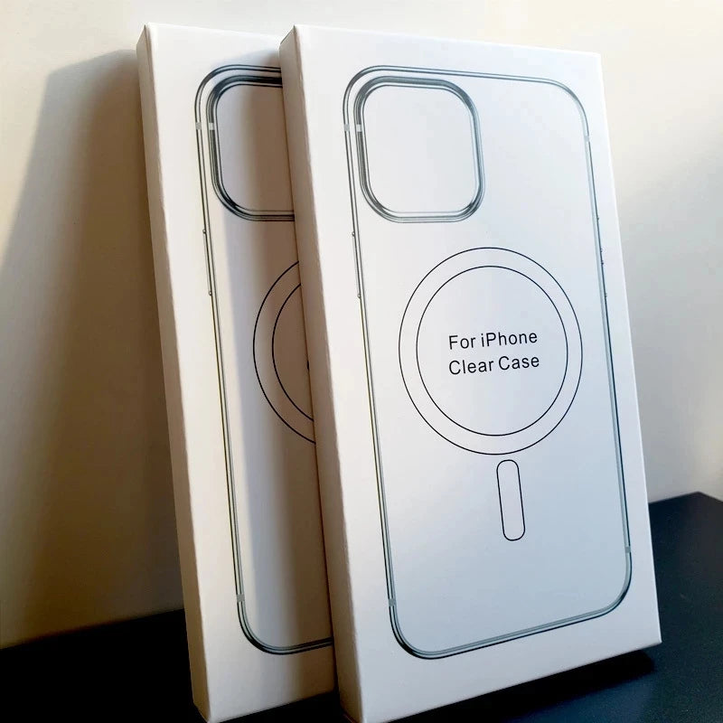 Hard Crystal Magnetische Original-Hülle für iPhone 7–16 Pro Max – Transparent, Magsafe-kompatibel