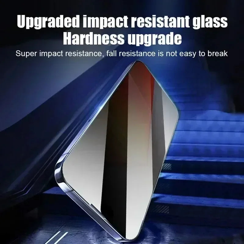 5 Stück staubfreie Installation Sichtschutz-Displayschutzfolie für iPhone – Anti-Spionage-Glas