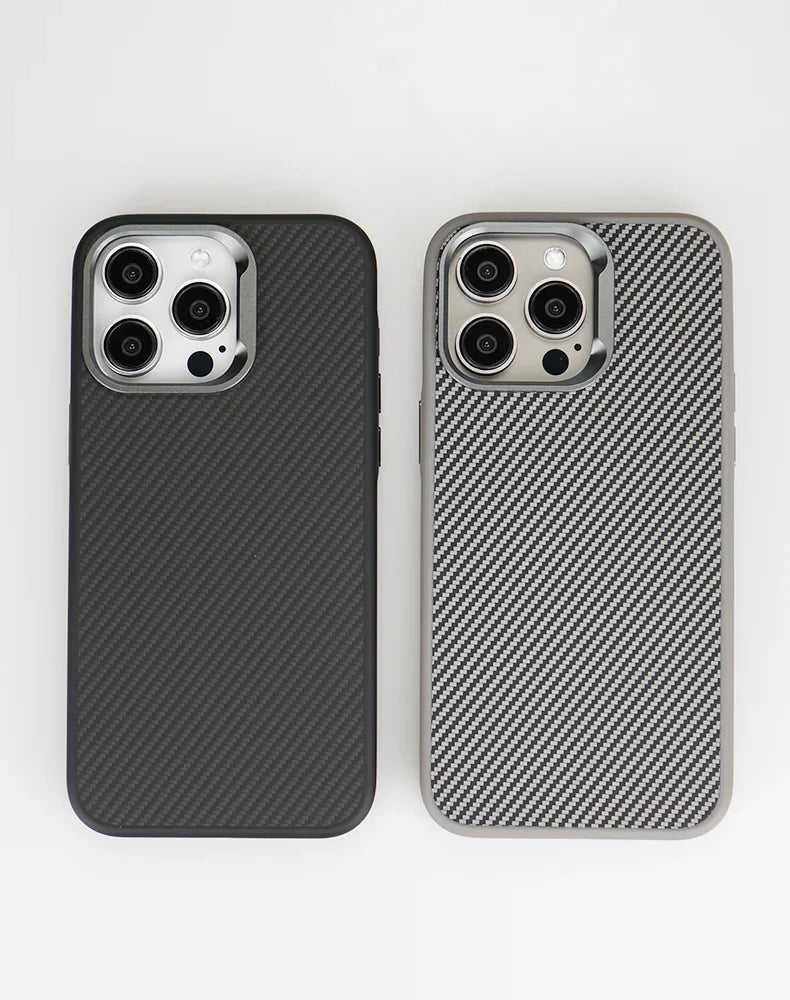 Luxus Carbon Fiber Textur – Einfache Telefonhülle für iPhone 12, 13, 14, 15, 16 Pro Max – Weiche Gummi-Rahmen Abdeckung