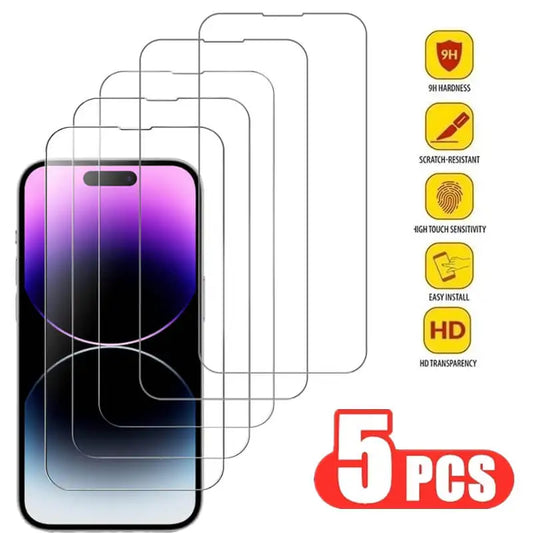 Premium Displayschutzfolie aus gehärtetem Glas für iPhone 11–16 Pro / Pro Max – Ultra-Klar, Anti-Kratzer, HD-Schutzfilm
