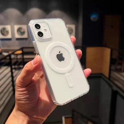 Hard Crystal Magnetische Original-Hülle für iPhone 7–16 Pro Max – Transparent, Magsafe-kompatibel