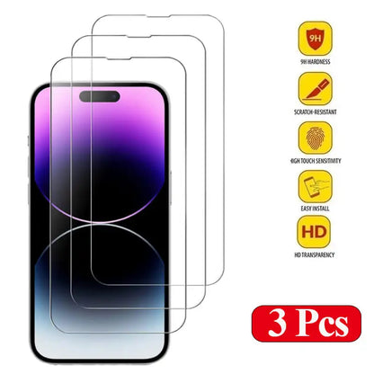 Premium Displayschutzfolie aus gehärtetem Glas für iPhone 11–16 Pro / Pro Max – Ultra-Klar, Anti-Kratzer, HD-Schutzfilm