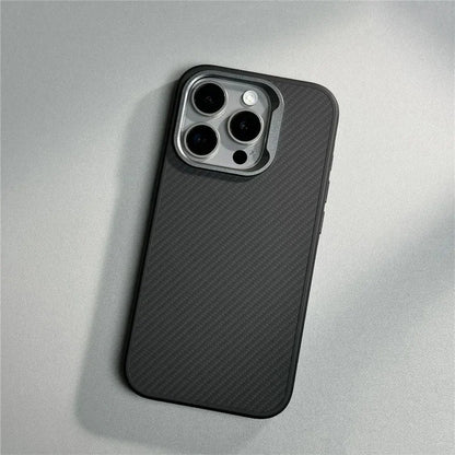 Luxus Carbon Fiber Textur – Einfache Telefonhülle für iPhone 12, 13, 14, 15, 16 Pro Max – Weiche Gummi-Rahmen Abdeckung