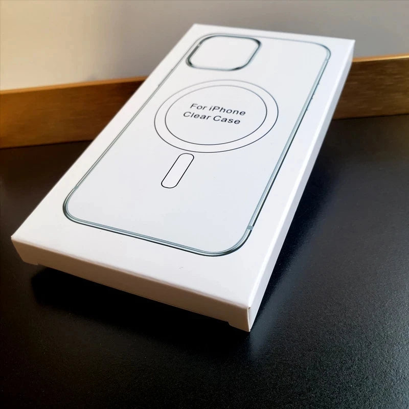 Hard Crystal Magnetische Original-Hülle für iPhone 7–16 Pro Max – Transparent, Magsafe-kompatibel