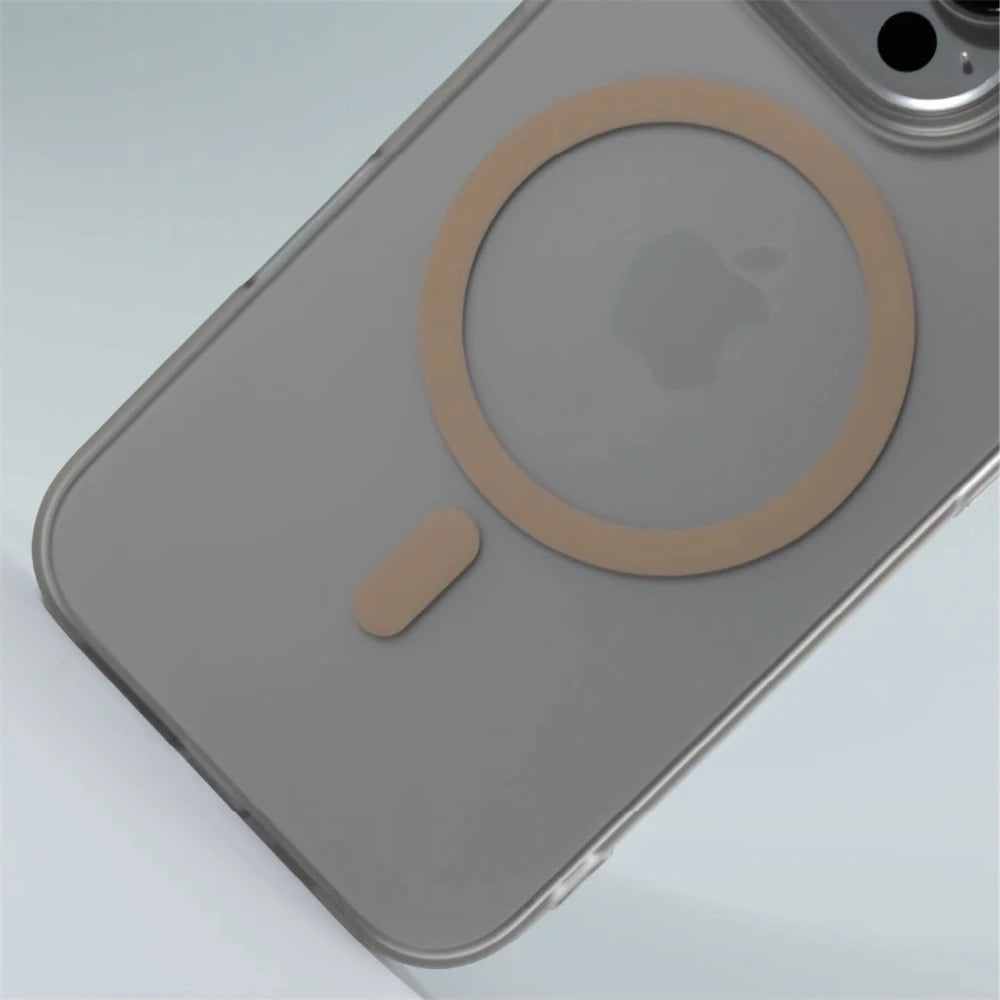 1,0 mm Ultradünne, Matte, Translucente PC-Hülle für iPhone mit Magsafe