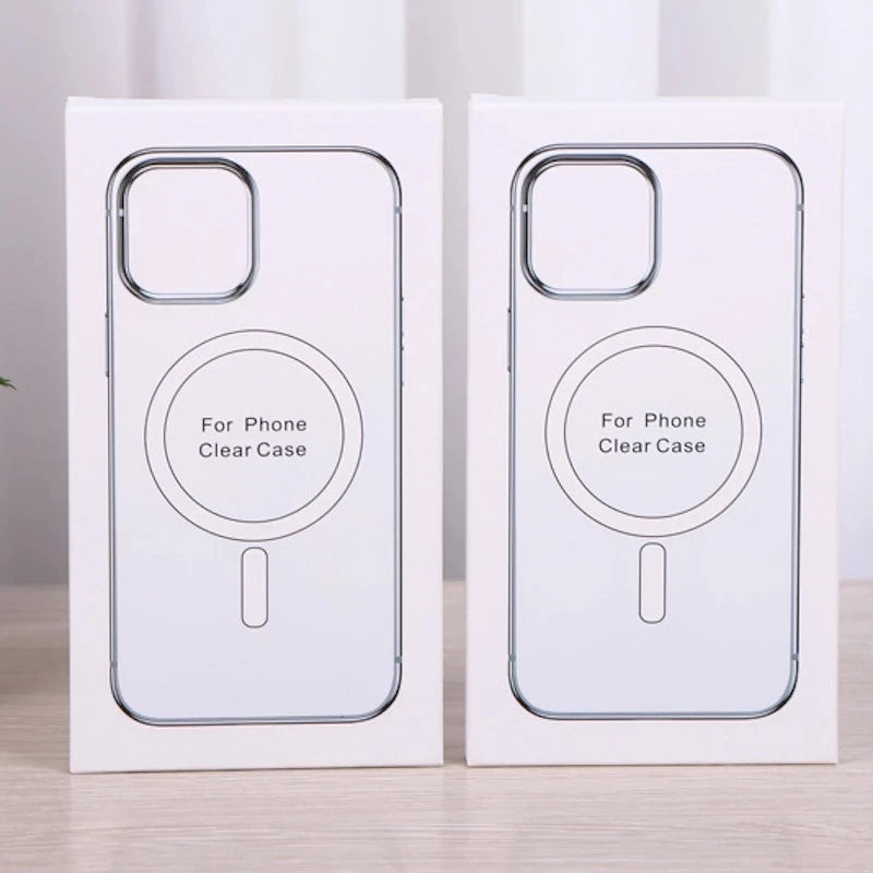 Hard Crystal Magnetische Original-Hülle für iPhone 7–16 Pro Max – Transparent, Magsafe-kompatibel