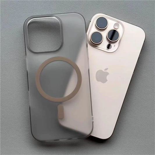 1,0 mm Ultradünne, Matte, Translucente PC-Hülle für iPhone mit Magsafe