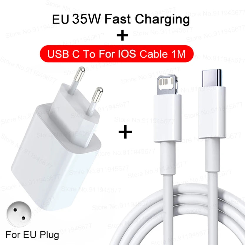 PD 35W Schnellladegerät für iPhone – Schnellladekabel für iPhone 15, 14, 13, 12, 11 Pro Max