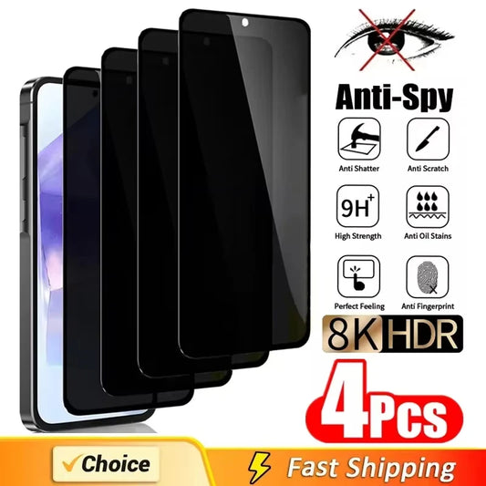 1–4 Stück Anti-Spy Panzerglas für Samsung Galaxy – Privatsphäre & Schutz in einem
