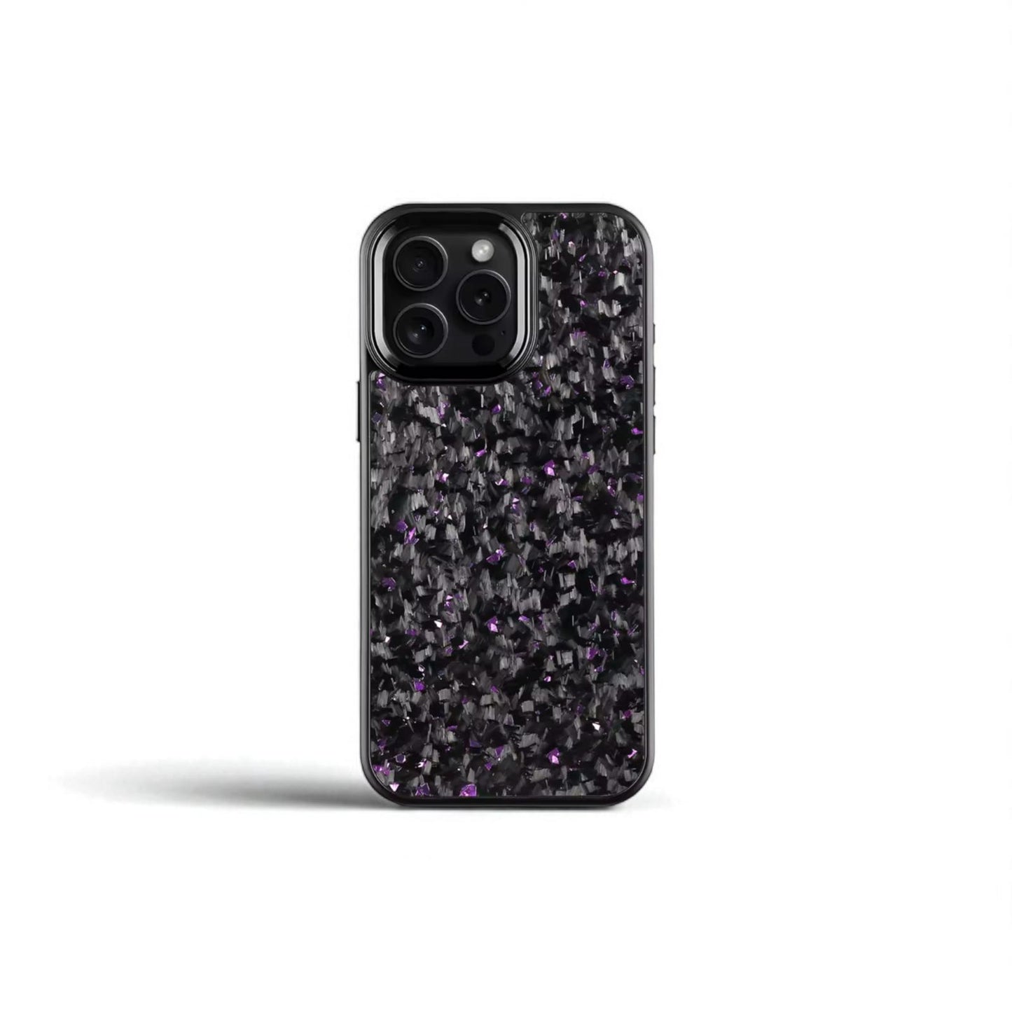 Forged Carbon Case – Magnetic case with metal details for iPhone 11–16 Pro Max