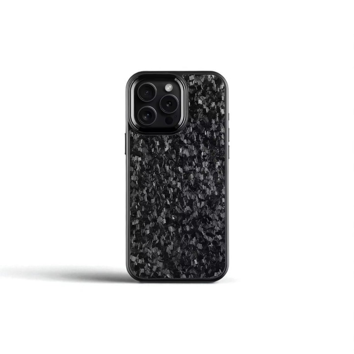 Forged Carbon Case – Magnetic case with metal details for iPhone 11–16 Pro Max